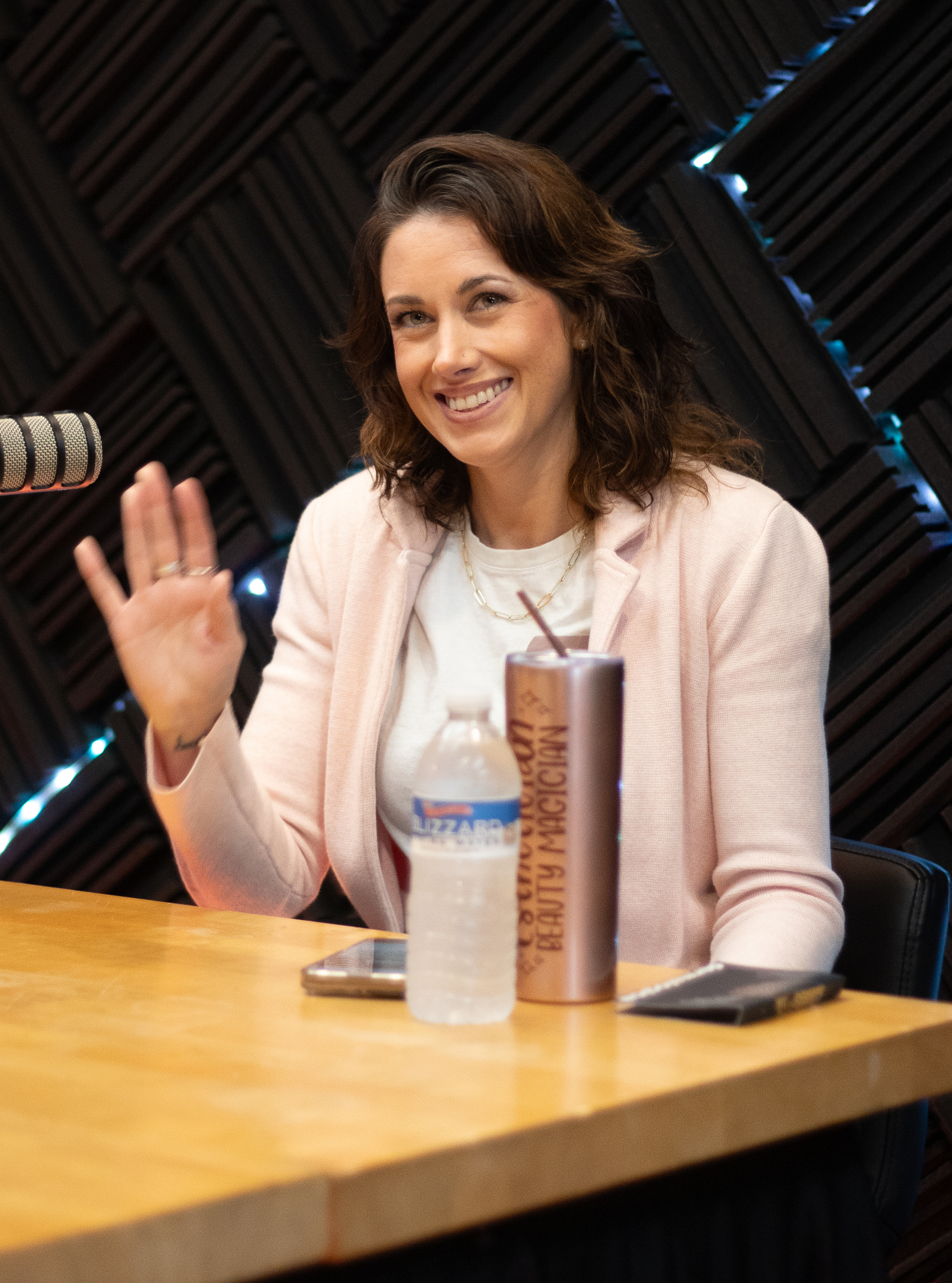 Podcast guest in studio